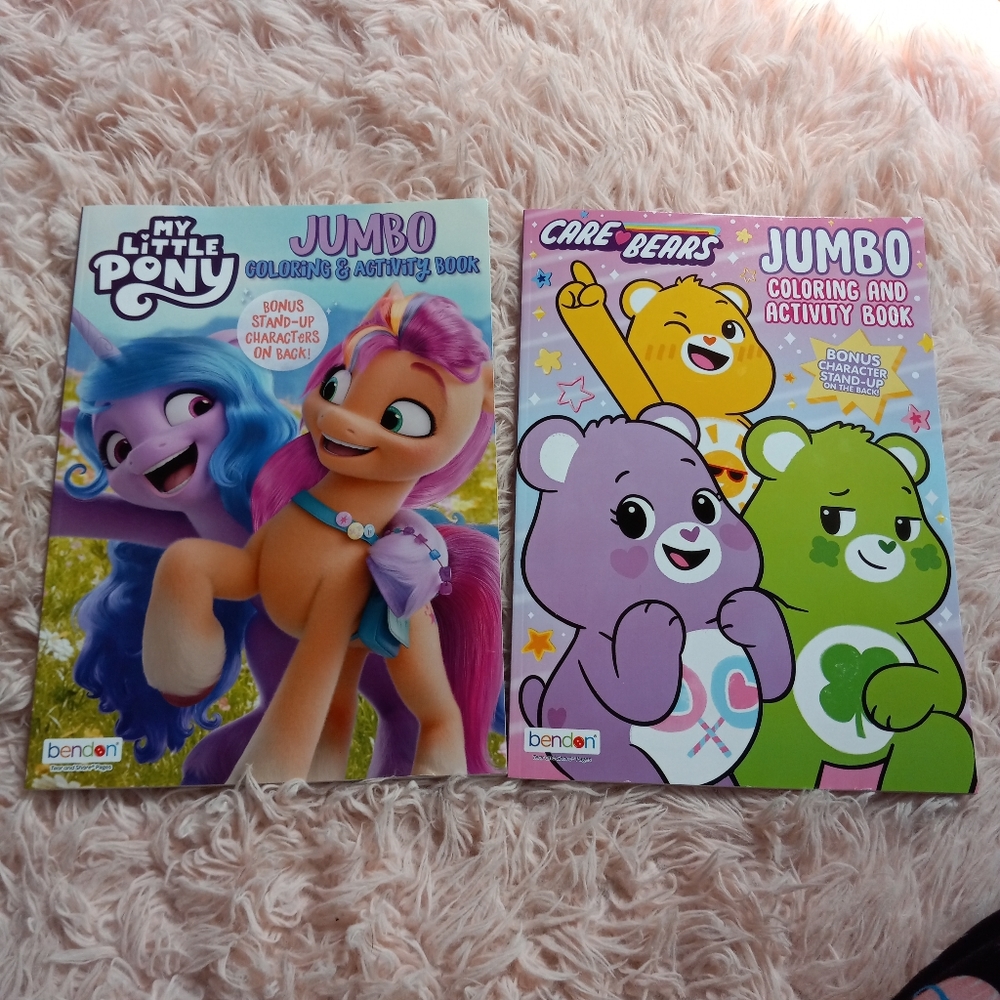 FREE W PURCHASE! Coloring books! My Little Pony and Carebears - Picture 1 of 16